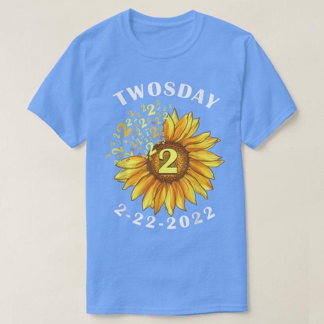 Camiseta Sunflower Twosday Martes 22 de febrero de 2022  (Diseño del anverso)