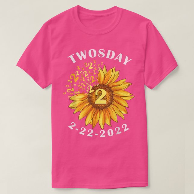 Camiseta Sunflower Twosday Martes 22 de febrero de 2022  (Diseño del anverso)