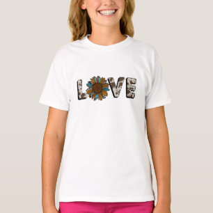 Camiseta Sunflower Western Love Boho Summer Animal