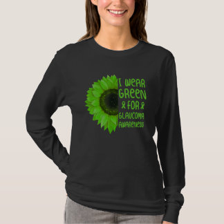 Camiseta sunflowerin january i wear green glaucoma awarenes