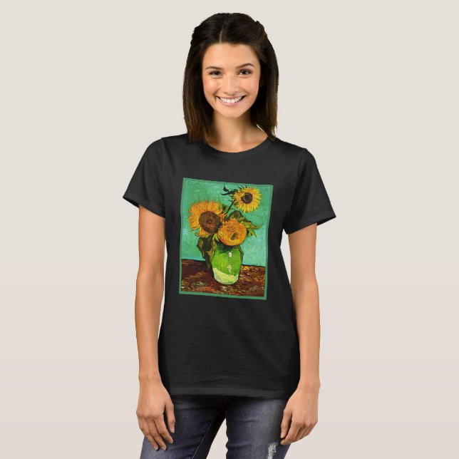 Camiseta Sunflowers, 3, by Vincent van Gogh (Anverso completo)