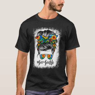 Camiseta Sunflowers Bleached Gee Gee Life Messy Hair Bun