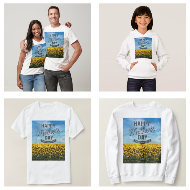 Camiseta Sunflowers Elegante Elegante Mejor Mamá Floral (Sunflowers Stylish Elegant Best Mom Ever Floral clothes)