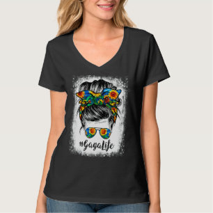 Camiseta Sunflowers Gaga Life Messy Hair Bun