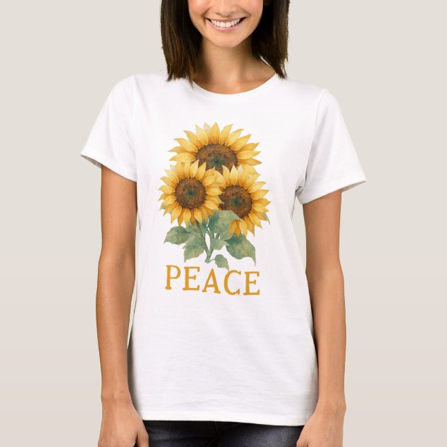 Camiseta Sunflowers symbol of Peace (Anverso)