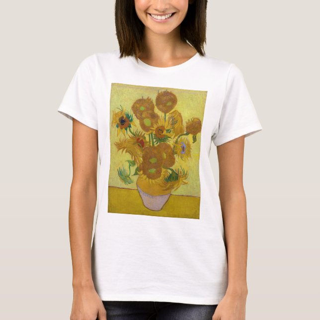 Camiseta Sunflowers, Vincent van Gogh, 1889 (Anverso)