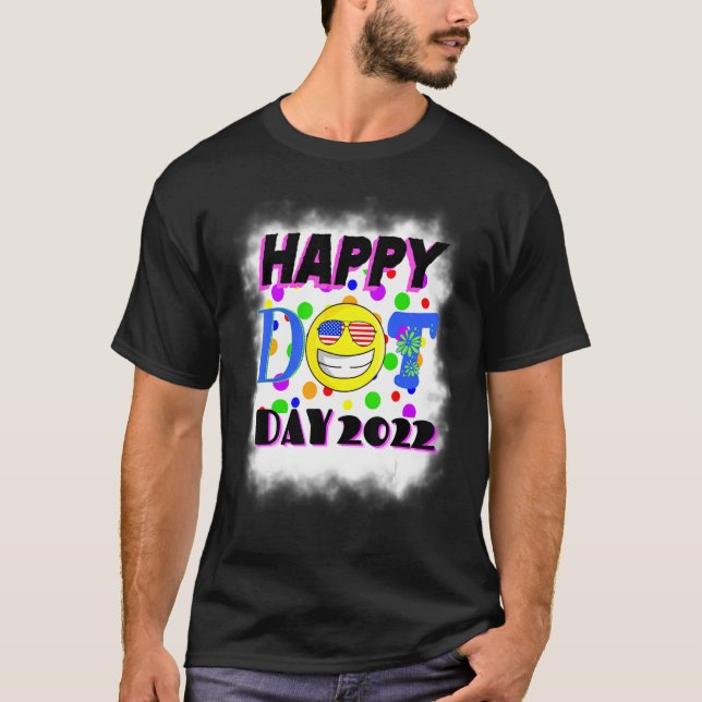Camiseta Sunglass American Flag International Happy Dot Day (Anverso)