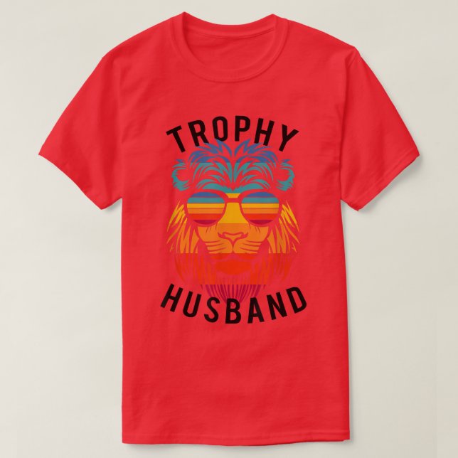 Camiseta Sunglasses Lion TrophyHusband Funny Dad Father's D (Diseño del anverso)