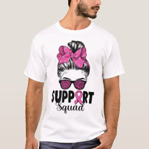 Camiseta Sungles Messy Bun Support Squad Breve Cancer