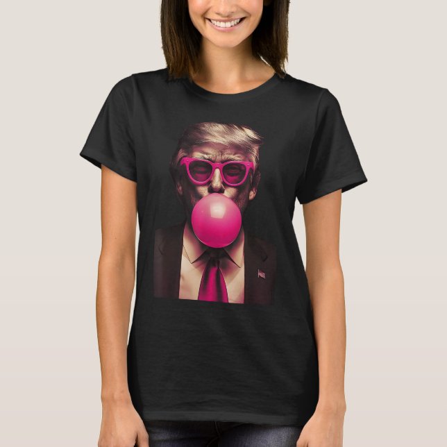Camiseta Sungles rosas Trump Bubble Gum Shirt 2024 Voto por (Anverso)