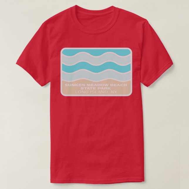 Camiseta Sunken Meadow Beach State Park Long Island Crashin (Diseño del anverso)