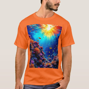 Camiseta Sunlit Coral Reef Wonderland