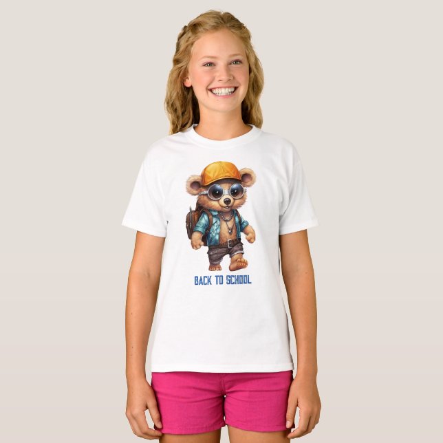 Camiseta Sunny Adventures with Beachy Bear - Listo para div (Anverso completo)