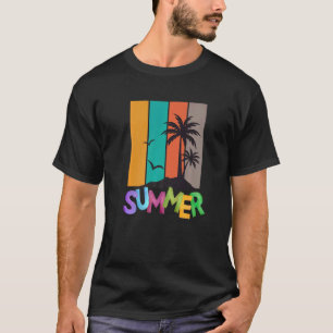Camiseta Sunny Beach Vacation Ice Cream Popsicle Hello Summ