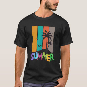 Camiseta Sunny Beach Vacation Ice Cream Popsicle Hello Summ