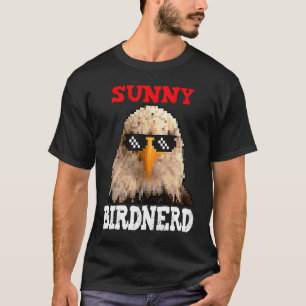 Camiseta Sunny Birdnerd Retro Pixel Eagle Diseño Gafas de S