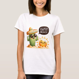 Camiseta Sunny Cactus Fiesta - Temática mexicana caprichosa