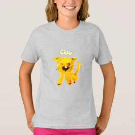 Camiseta Sunny Ciao Puppy – Fun Yellow Dog Kids' T-Shirt