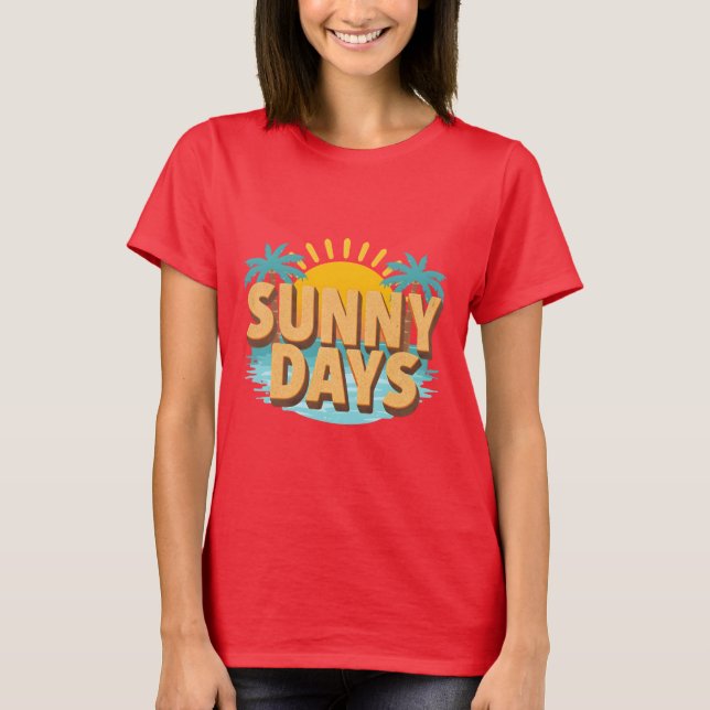 Camiseta Sunny Days Tropical Beach Summer Vacation (Anverso)