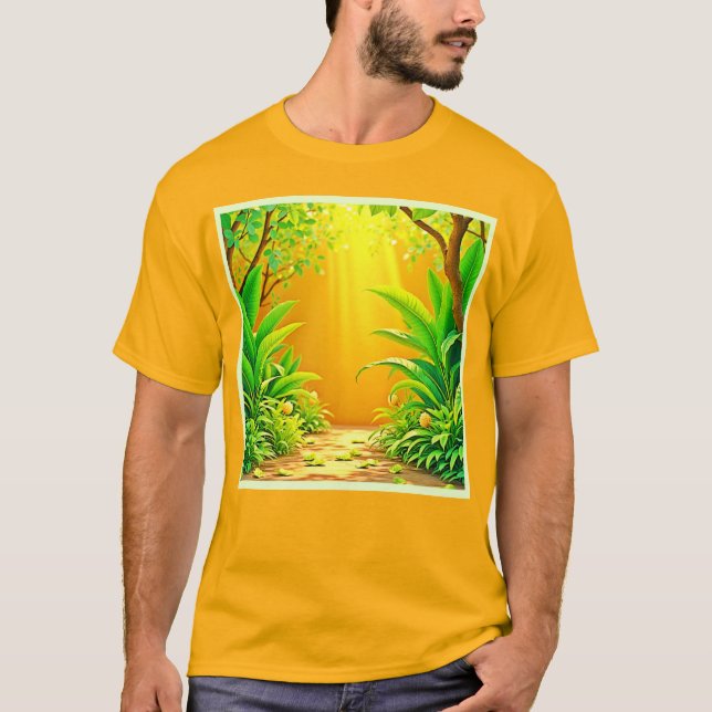 Camiseta Sunny Nature Path Art (Anverso)