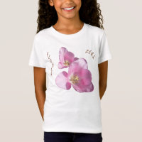 Camiseta Sunny Pink Tulips Flower Girl Babydoll