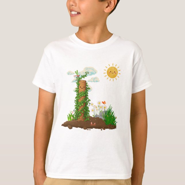 Camiseta Sunny Pun Garden Climbing Plant Totem Kids (Anverso)