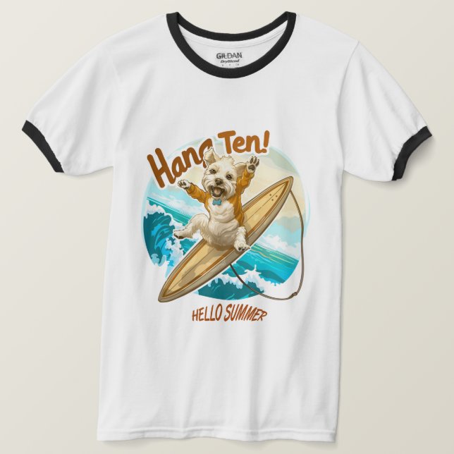 Camiseta Sunny Skater Pup (Anverso del diseño)