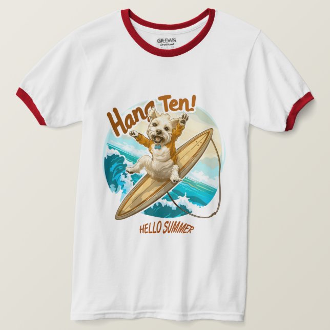 Camiseta Sunny Skater Pup (Anverso del diseño)