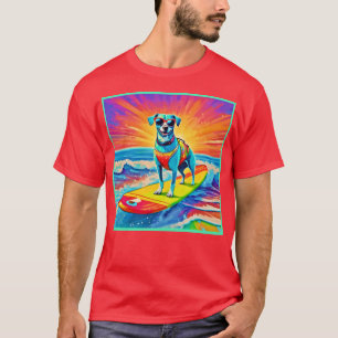 Camiseta Sunny Surfing Pup: Beach Bliss