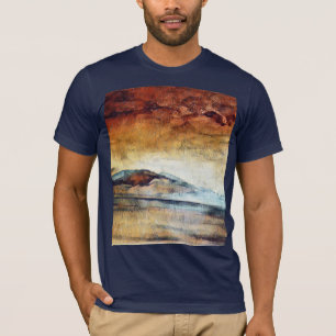 Camiseta Sunny Watercolor Mountains Landscape