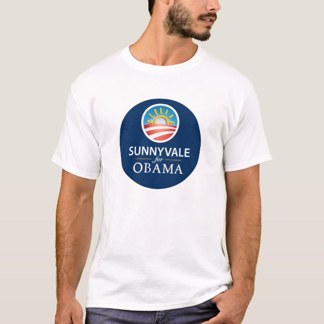 Camiseta Sunnyvale para Obama T - luz (Anverso)