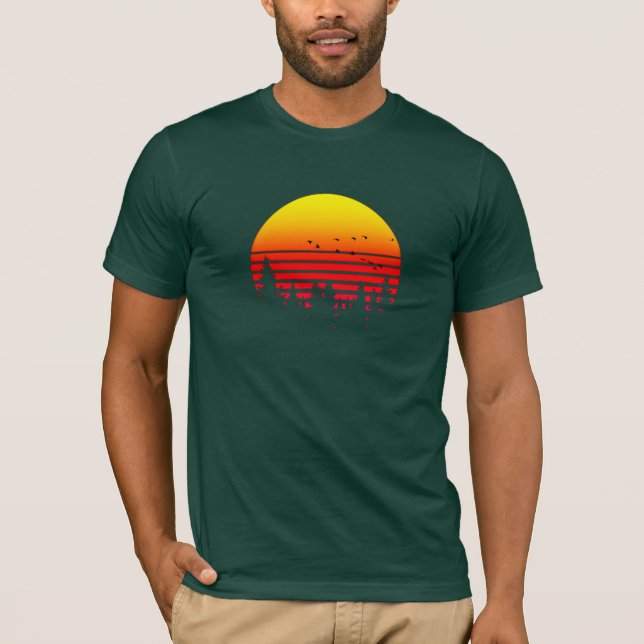 Camiseta Sunrise, Camping, Wilderness y Sunset Lovers (Anverso)