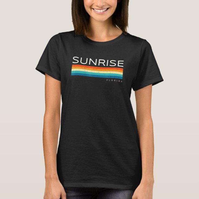 Camiseta Sunrise FL Florida Retro Design (Anverso)