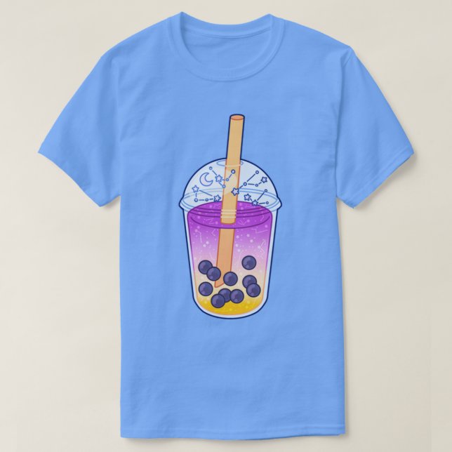 Camiseta Sunrise Galaxy Boba Tea (Diseño del anverso)