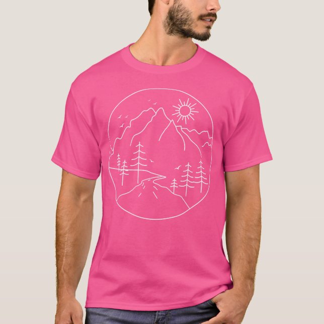 Camiseta Sunrise Mountain Nature Camping Camping al aire li (Anverso)