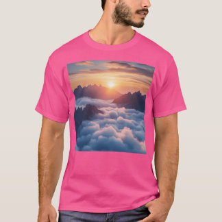 Camiseta Sunrise Mountains Landscape Nature Wall Art Activo