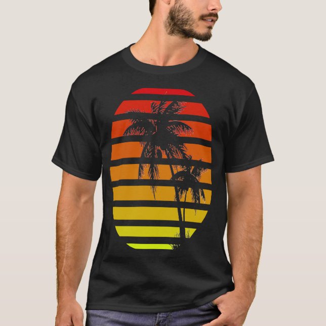 Camiseta Sunrise Summer Palm Feeling Beach Design (Anverso)