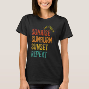 Camiseta Sunrise Sunburn Sunset Repea Retro Vintage Sunshin