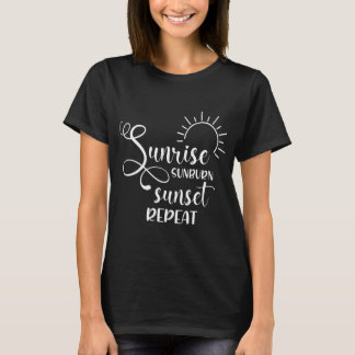 Camiseta Sunrise Sunburn Sunset Repetir Playa De Verano