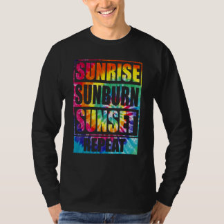 Camiseta Sunrise Sunburn Sunset Repetir Vibes De Verano Tie