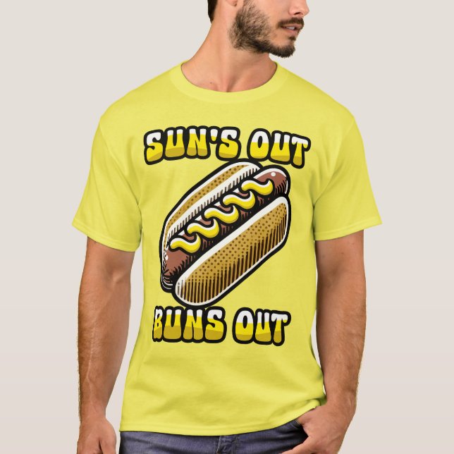 Camiseta Suns Out Buns Out Funny Hot Dog Summer Food Lover (Anverso)