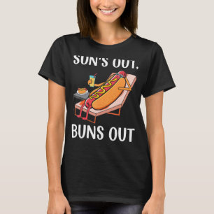Camiseta Suns Out Buns Out Hot Dog Sausage Foodie Hotdog