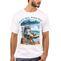 Suns Out Paws Out Paws Out Cat Beach Chair Blue Um