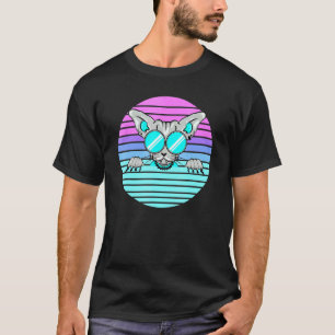Camiseta Sunset 1 de gato retro egipcio de Guay
