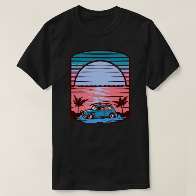 Camiseta Sunset Beach (Diseño del anverso)