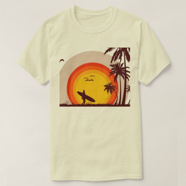 Camiseta Sunset Beach (Diseño del anverso)