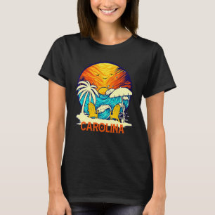 Camiseta Sunset Beach Carolina Vacation Couples Grupo Famil