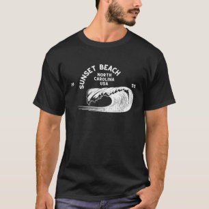 Camiseta Sunset Beach NC Summertime Vacation Rolling Wav