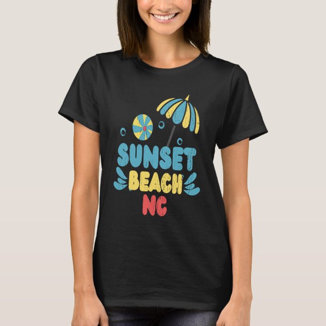 Camiseta Sunset Beach NC Summertime Vacationball (Anverso)