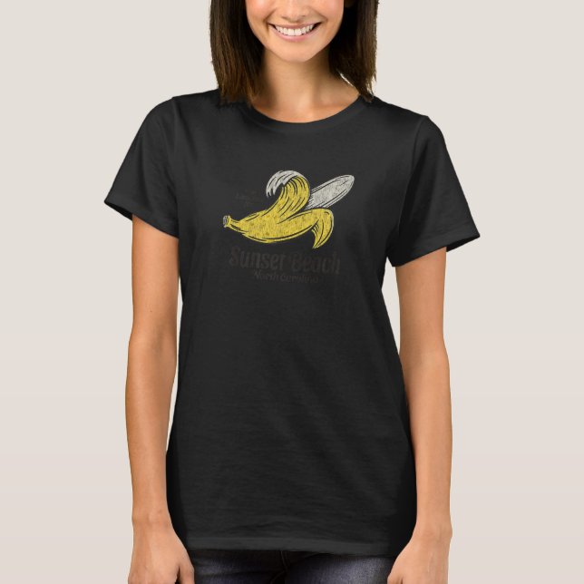 Camiseta Sunset Beach, NC Summertime Vacationing Banana Pre (Anverso)